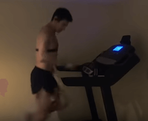 Tempo workout on treadmill